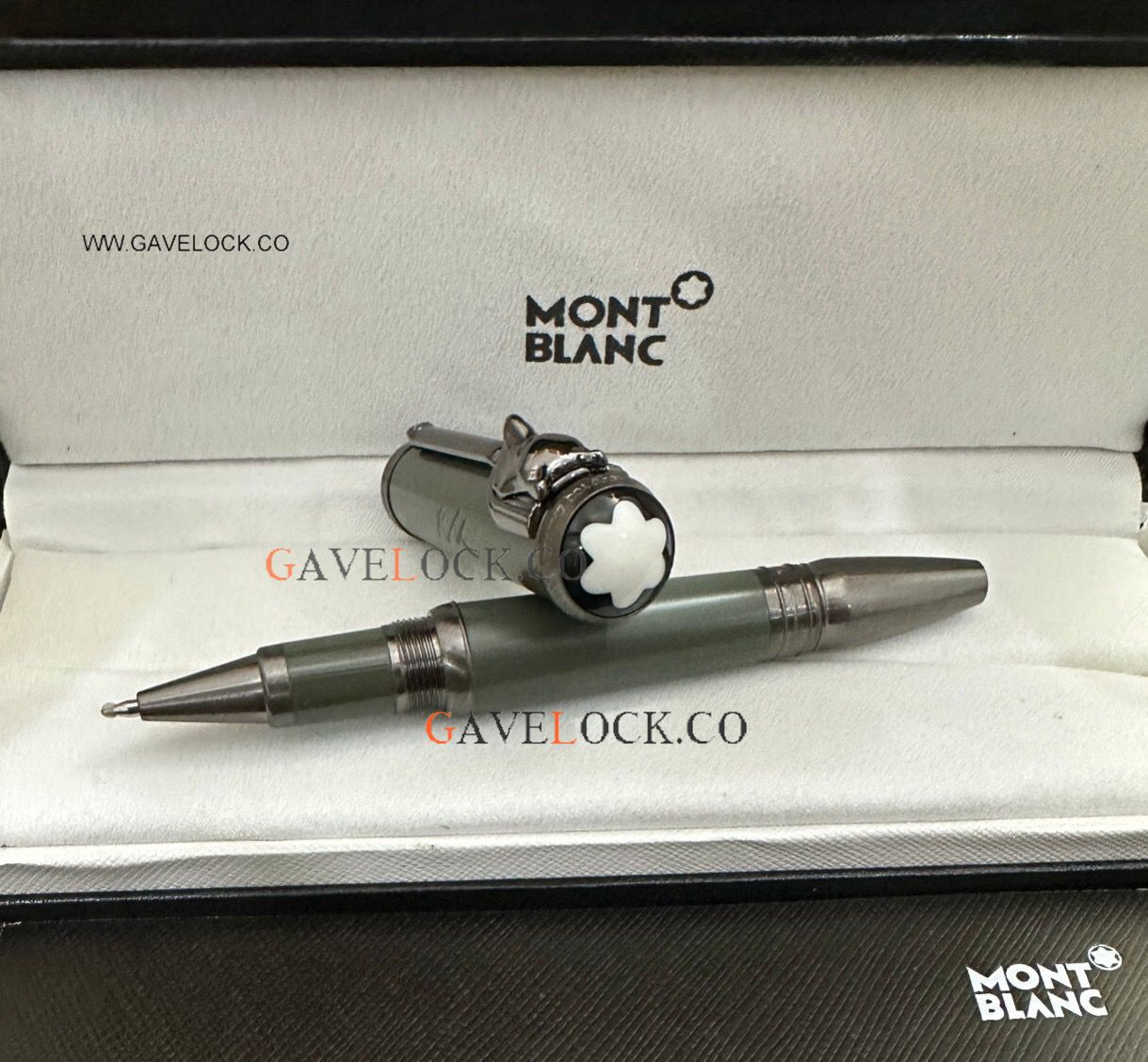 New Mont blanc Writers Edition Rudyard Kipling Rollerball Black-coated Clip